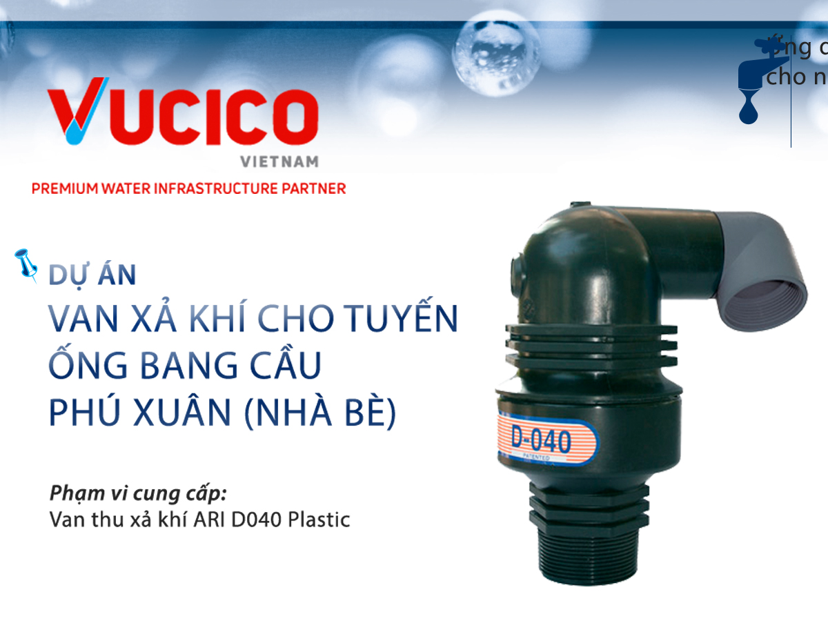 SUPPLY AND INSTALL AIR VALVE FOR TRANSMISSION PIPE AT PHU XUAN BRIDGE – NHA BE WARD