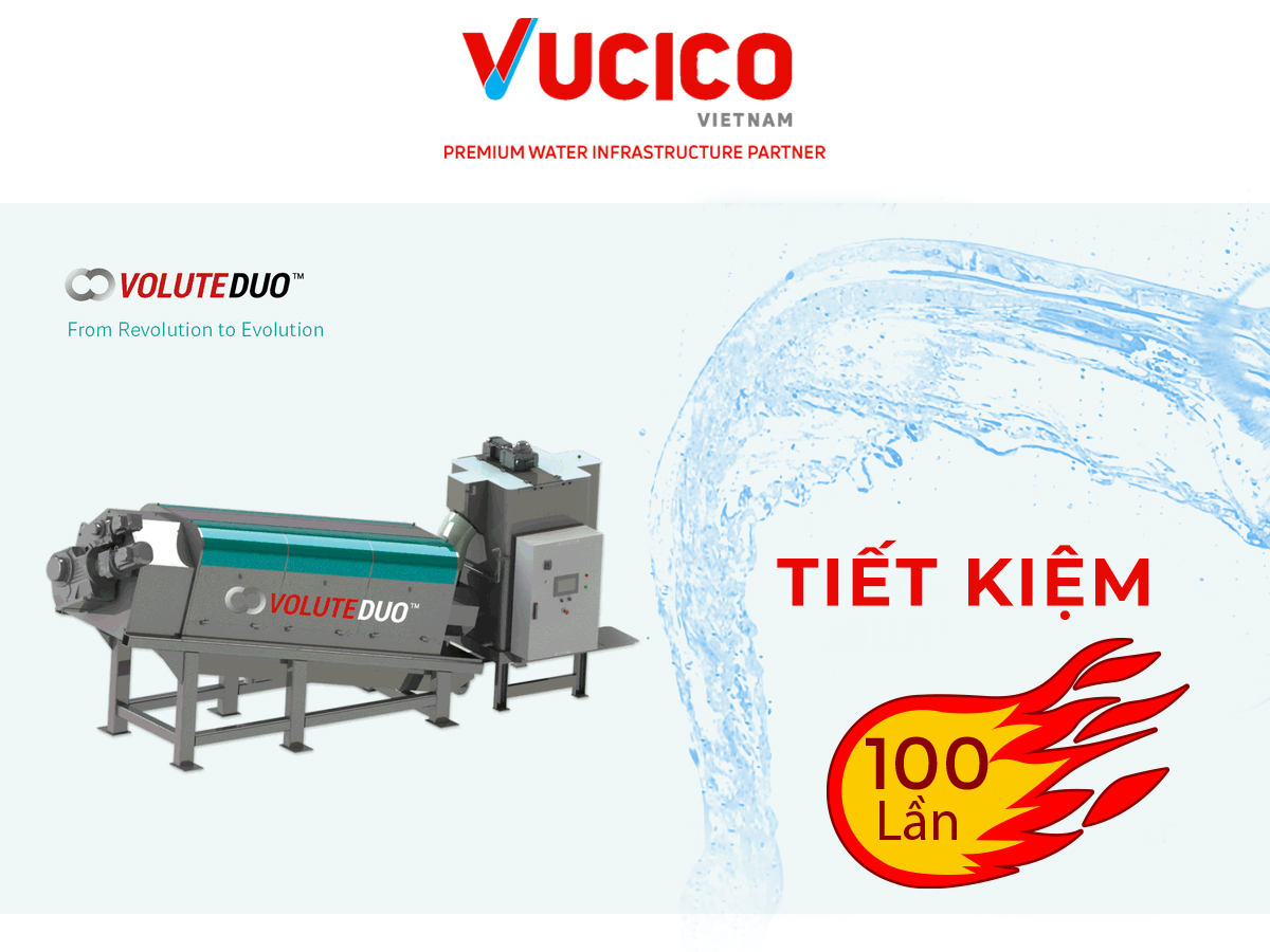 Tiết kiệm 100 lần với máy ép bùn Volute đến từ Nhật Bản