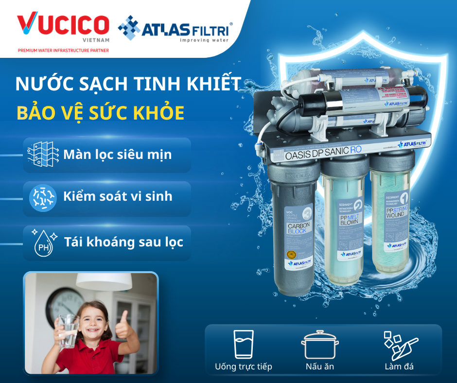 Hệ thống lọc nước sạch tại vòi