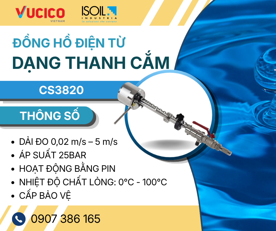 Thông số kỹ thuật đồng hồ đo lưu lượng dạng thanh cắm